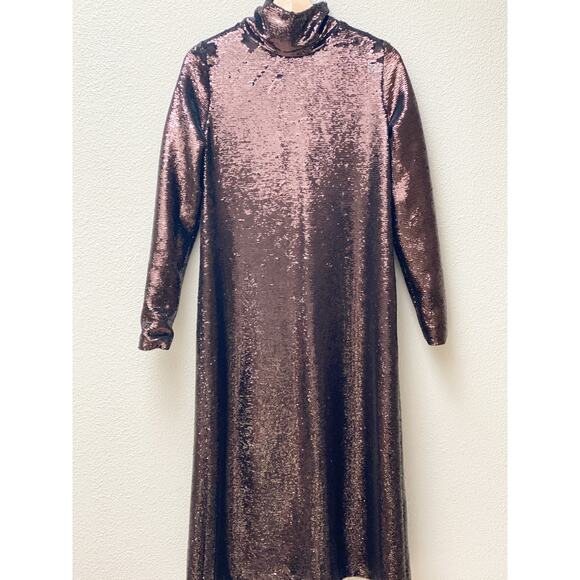 Zara Sequinned Knit Dress - Picture 3 of 5